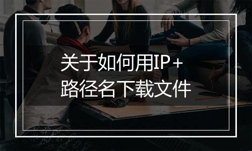 关于如何用IP+路径名下载文件