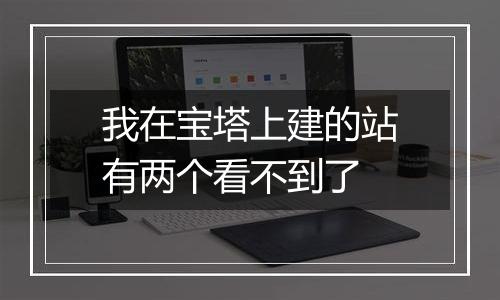 我在宝塔上建的站有两个看不到了
