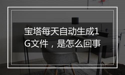 宝塔每天自动生成1G文件,是怎么回事