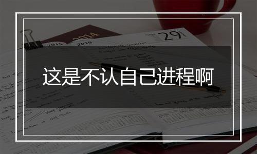 这是不认自己进程啊