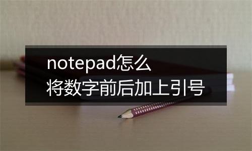 notepad怎么将数字前后加上引号