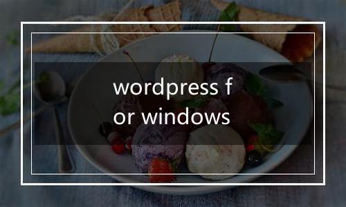 wordpress for windows