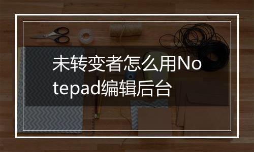 未转变者怎么用Notepad编辑后台