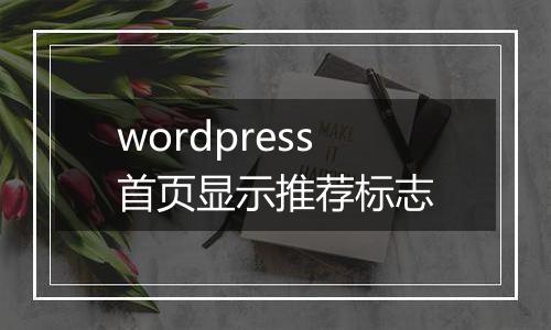 wordpress首页显示推荐标志