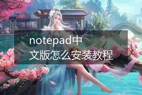 notepad中文版怎么安装教程