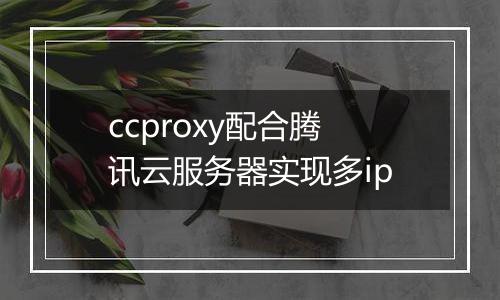 ccproxy配合腾讯云服务器实现多ip