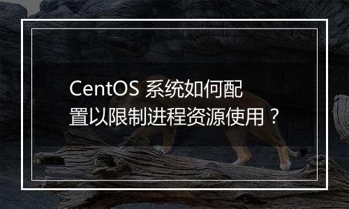 CentOS 系统如何配置以限制进程资源使用?