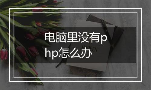 电脑里没有php怎么办