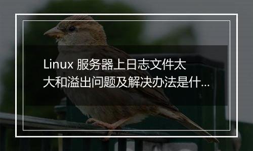 Linux 服务器上日志文件太大和溢出问题及解决办法是什么？