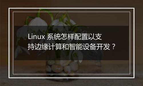 Linux 系统怎样配置以支持边缘计算和智能设备开发?