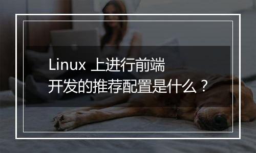 Linux 上进行前端开发的推荐配置是什么?
