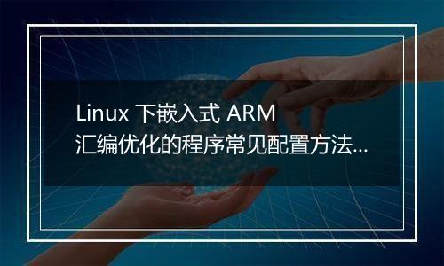 Linux 下嵌入式 ARM 汇编优化的程序常见配置方法是什么？