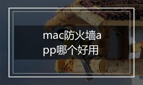 mac防火墙app哪个好用