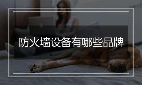 防火墙设备有哪些品牌