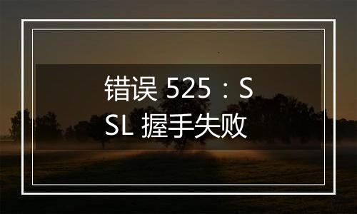 错误 525:SSL 握手失败