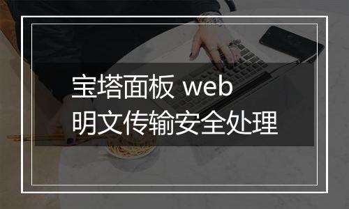 宝塔面板 web明文传输安全处理