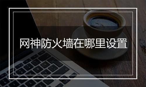 网神防火墙在哪里设置