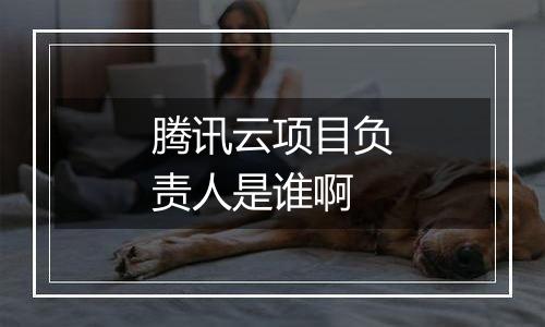 腾讯云项目负责人是谁啊