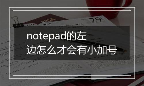 notepad的左边怎么才会有小加号