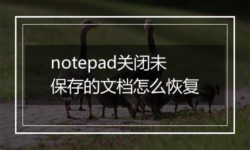 notepad关闭未保存的文档怎么恢复