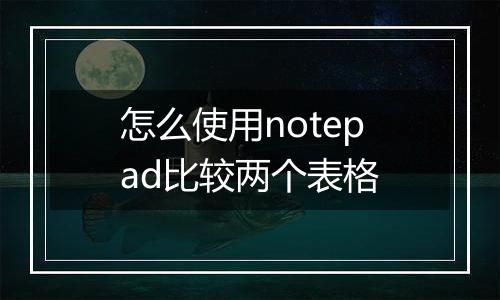 怎么使用notepad比较两个表格