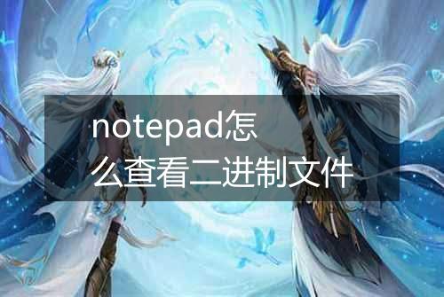 notepad怎么查看二进制文件