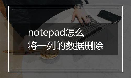 notepad怎么将一列的数据删除
