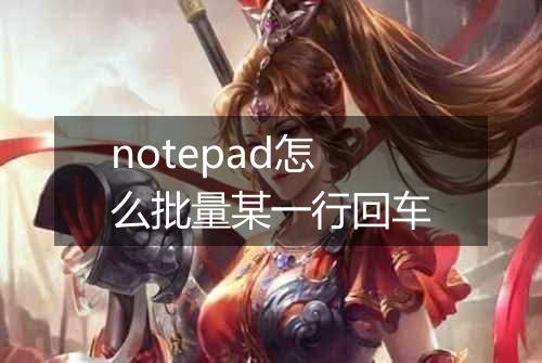 notepad怎么批量某一行回车