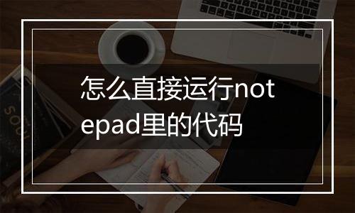 怎么直接运行notepad里的代码