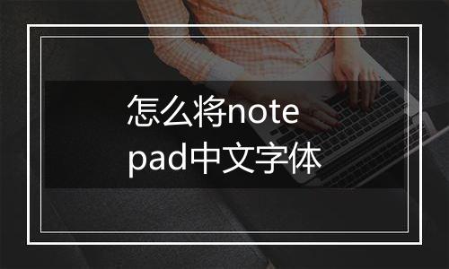 怎么将notepad中文字体