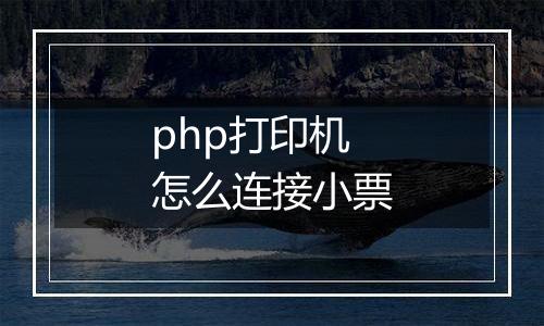 php打印机怎么连接小票