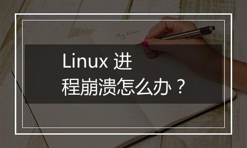 Linux 进程崩溃怎么办？