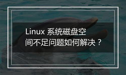 Linux 系统磁盘空间不足问题如何解决？