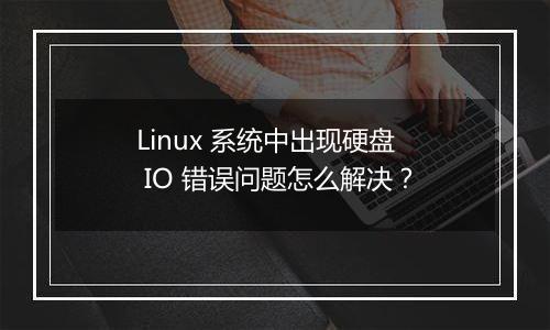 Linux 系统中出现硬盘 IO 错误问题怎么解决？
