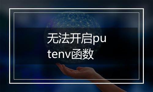无法开启putenv函数