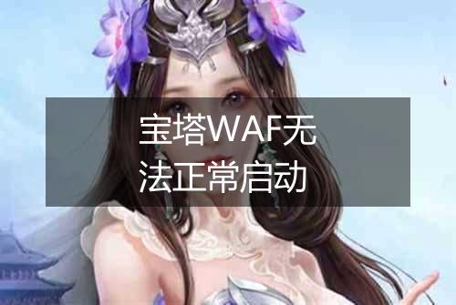 宝塔WAF无法正常启动