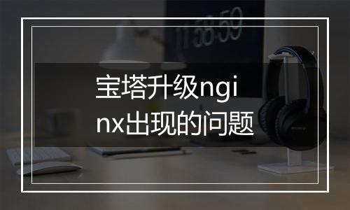 宝塔升级nginx出现的问题