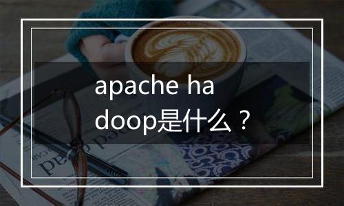 apache hadoop是什么？