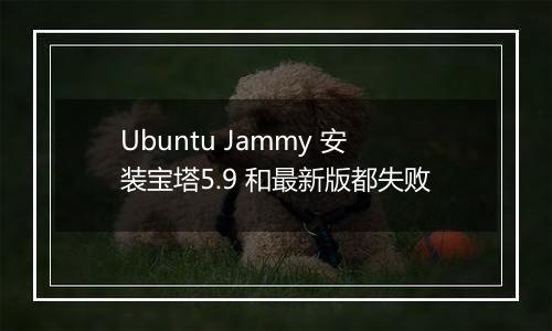 Ubuntu Jammy 安装宝塔5.9 和最新版都失败