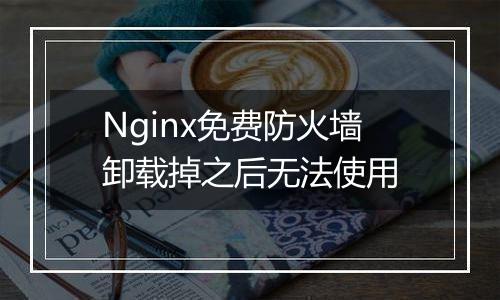 Nginx免费防火墙卸载掉之后无法使用