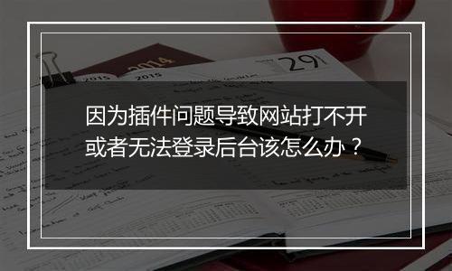 因为插件问题导致网站打不开或者无法登录后台该怎么办?