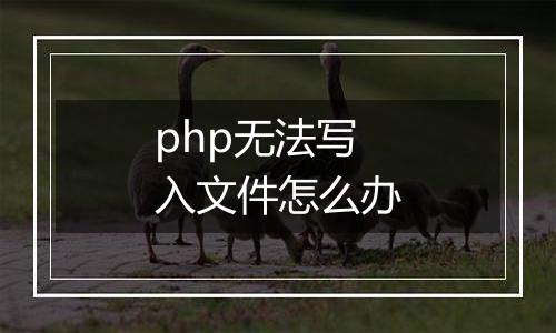 php无法写入文件怎么办