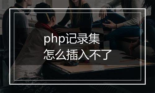php记录集怎么插入不了