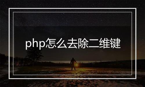 php怎么去除二维键