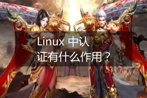 Linux 中认证有什么作用？