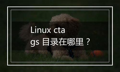 Linux ctags 目录在哪里？