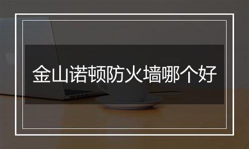 金山诺顿防火墙哪个好