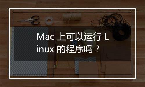 Mac 上可以运行 Linux 的程序吗？
