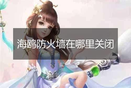 海鸥防火墙在哪里关闭