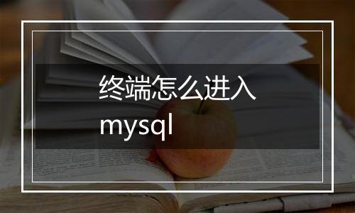 终端怎么进入mysql
